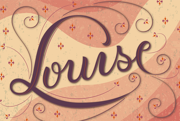 Lettering piece "Louise" cover