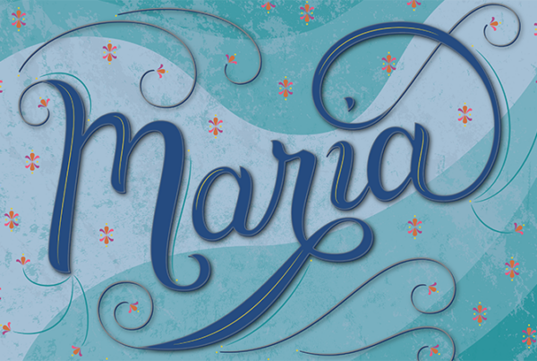 Lettering piece "Maria" cover