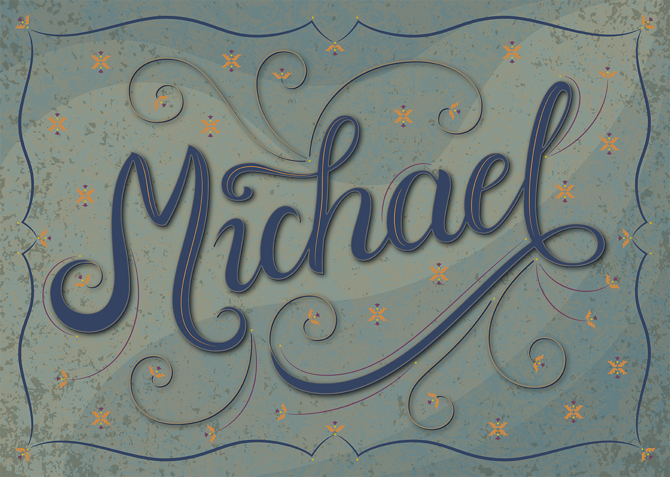 Lettering piece "Michael"