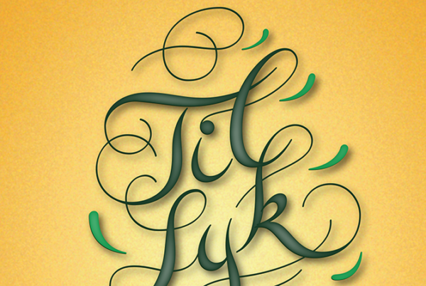 Tillykke! - Cover image of a lettering project