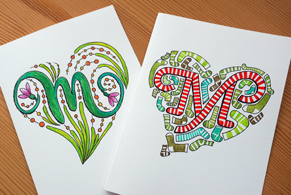 Lettering cards